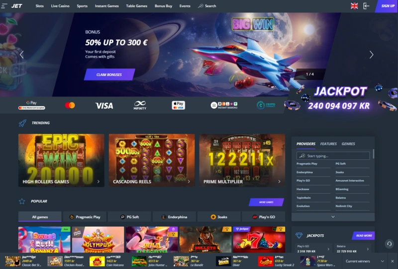 jet home page jet home page