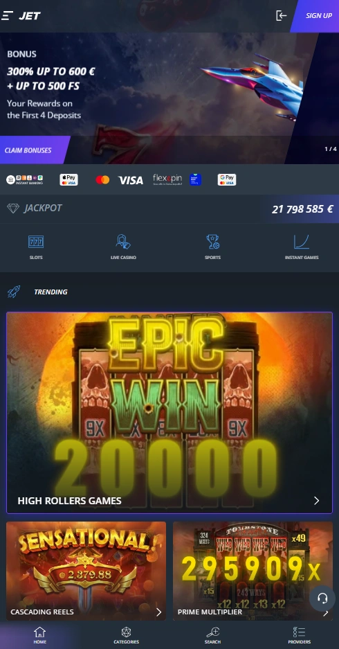 jet mobile home page jet mobile home page